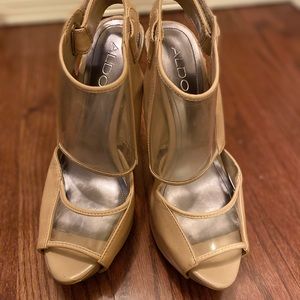 Aldo clear platform heels